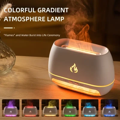 Flame Effect LED Humidifier FMT-9000 – Gradient Atmosphere Diffuser